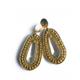 Metallic Soutache Gold Earrings